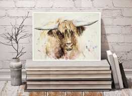 Higland Cow Watercolour